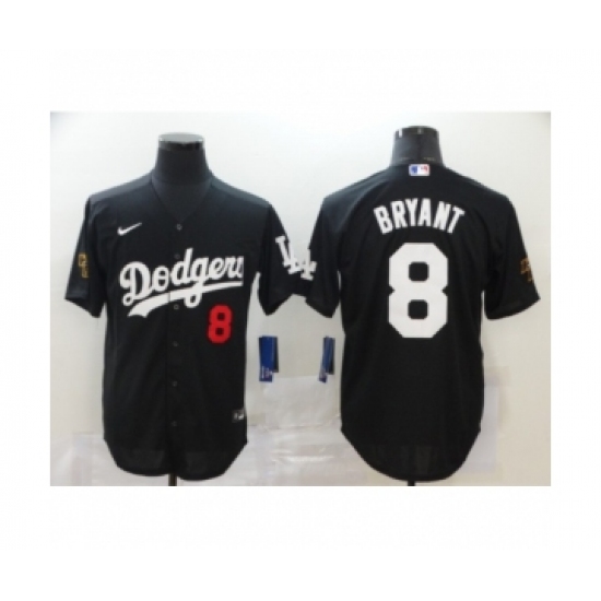 Los Angeles Dodgers #8 Kobe Bryant Black 2020 Cool Base Jersey - Ujersey