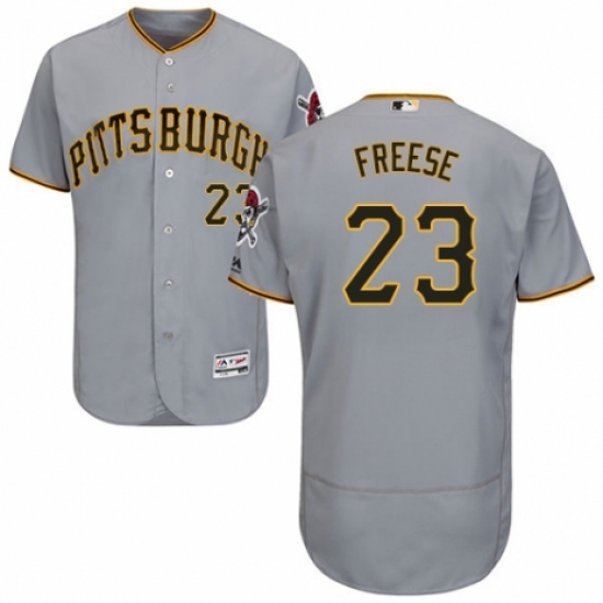 Men's Majestic Pittsburgh Pirates #23 David Freese Grey Road Flex Base Authentic Collection MLB Jersey - Ujersey