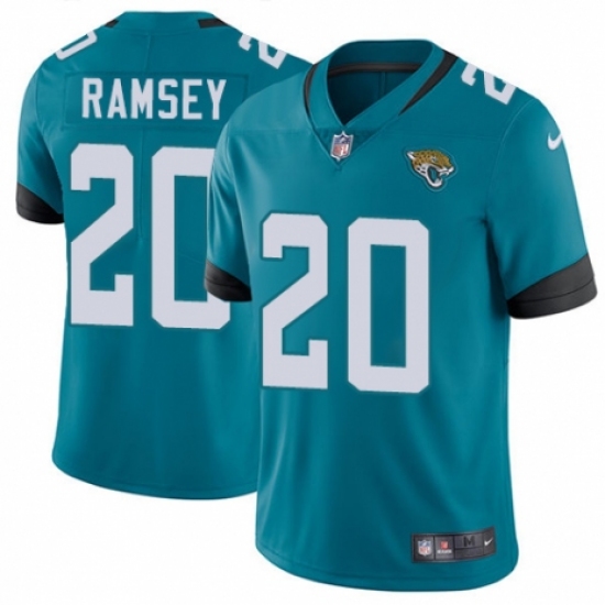 Men's Nike Jacksonville Jaguars #20 Jalen Ramsey Teal Green Alternate Vapor Untouchable Limited Player NFL Jersey - Ujersey