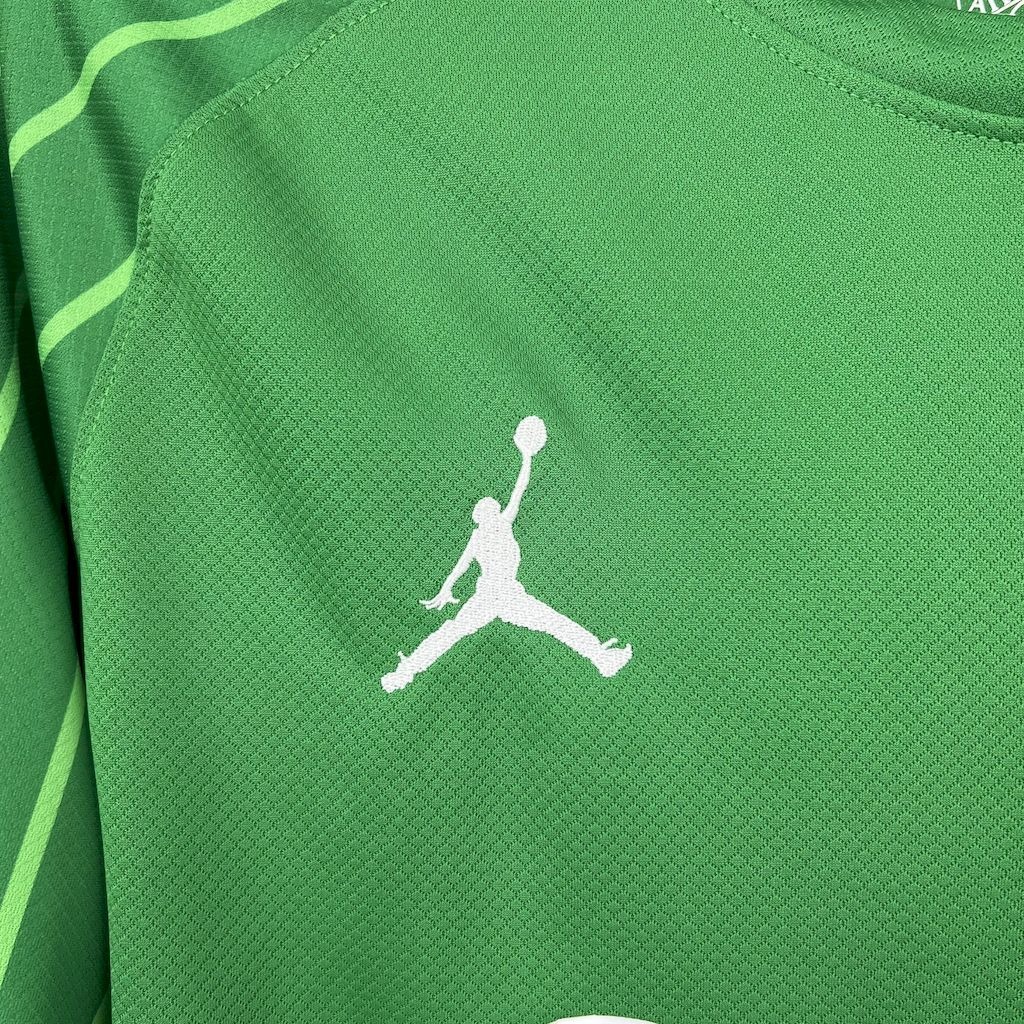 PSG Soccer Jersey Green Custom Long Sleeve Shirt 2025/26 - SUjersey01