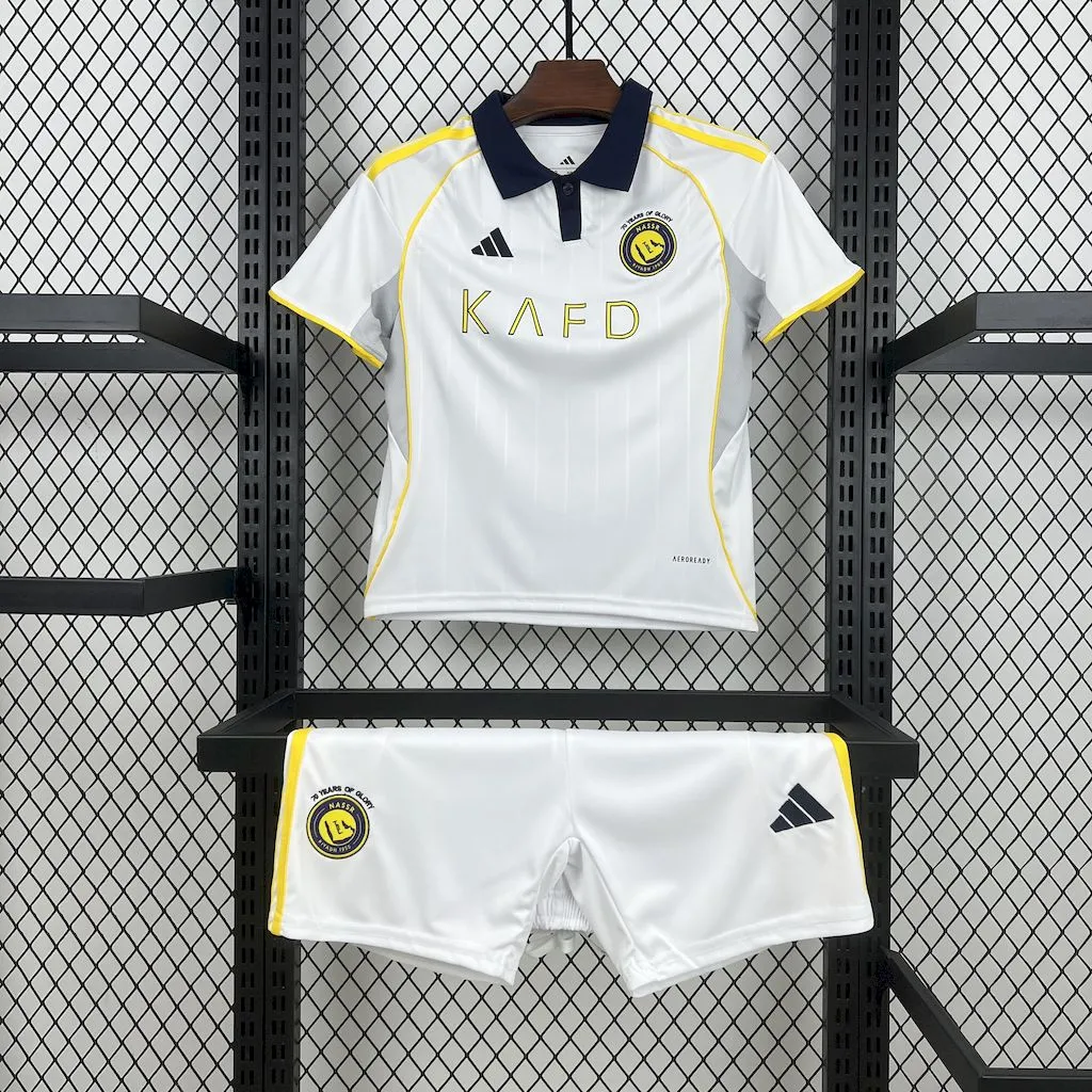 Al Nassr Soccer Jersey Third Away Kids Kit Jersey+Shorts 2025/26 - Ujersey NHL