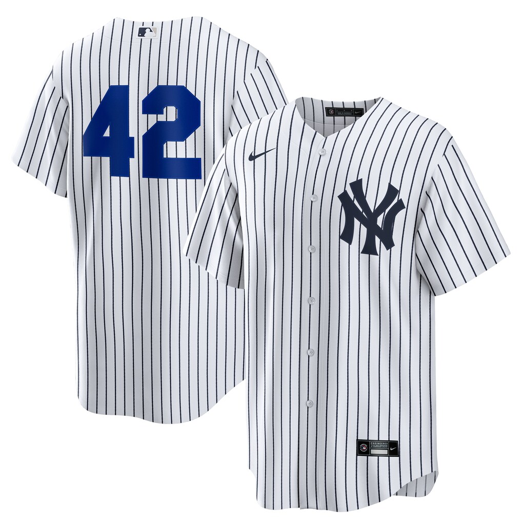 Men's New York Yankees Nike White Home  2025 Jackie Robinson Day Replica Jersey - Ujersey