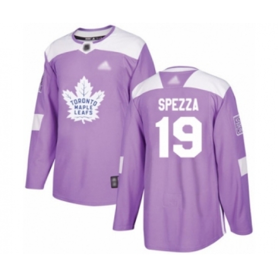 Men's Toronto Maple Leafs #19 Jason Spezza Authentic Purple Fights Cancer Practice Hockey Jersey - Ujersey