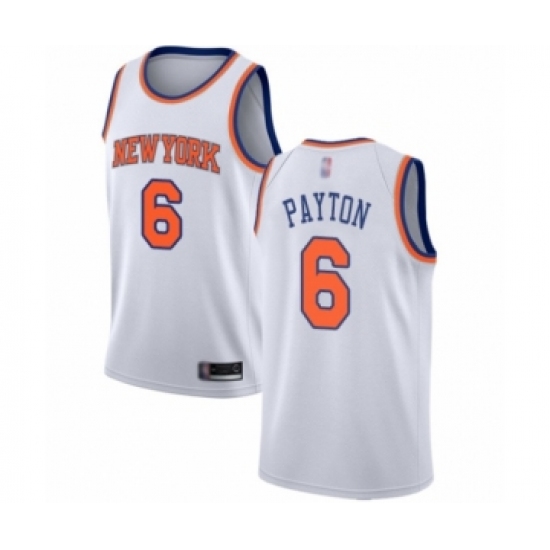 Men's New York Knicks #6 Elfrid Payton Authentic White Basketball Jersey - Association Edition - Ujersey