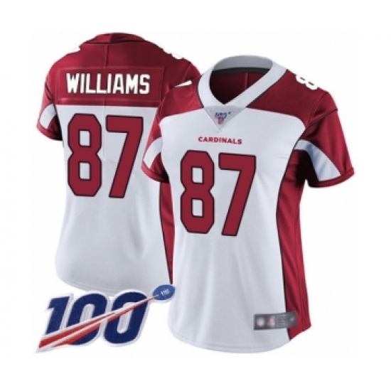 Women's Arizona Cardinals #87 Maxx Williams White Vapor Untouchable Limited Player 100th Season Football Jersey - Ujersey