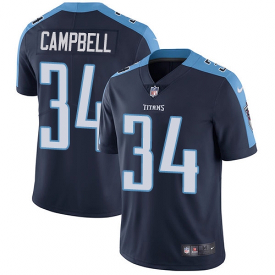 Youth Nike Tennessee Titans #34 Earl Campbell Navy Blue Alternate Vapor Untouchable Limited Player NFL Jersey - Ujersey