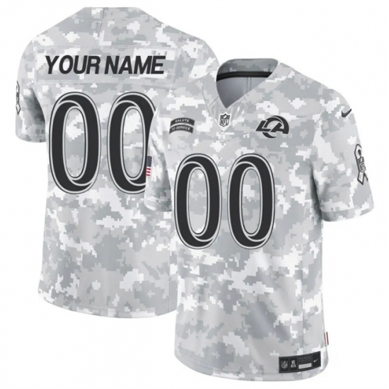 Men's Los Angeles Rams Active Player Custom 2024 F.U.S.E Arctic Camo Salute To Service Limited Stitched Football Jersey - Ujersey