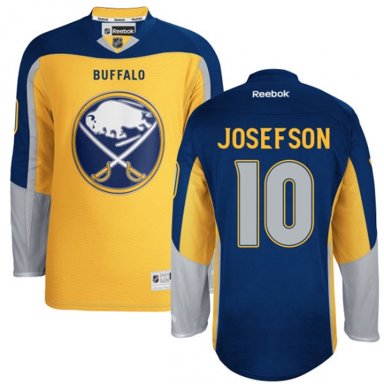 Women's Reebok Buffalo Sabres #10 Jacob Josefson Authentic Gold Third NHL Jersey - Ujersey
