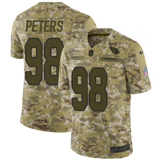 Men's Nike Arizona Cardinals #98 Corey Peters Limited Camo 2018 Salute to Service NFL Jersey - Ujersey
