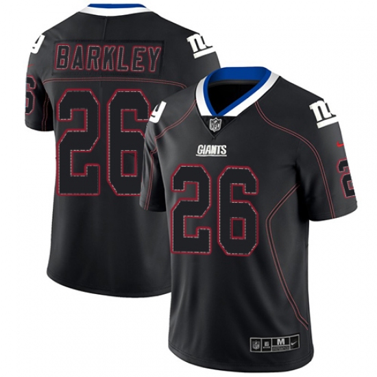 Men's Nike New York Giants #26 Saquon Barkley Limited Lights Out Black Rush NFL Jersey - Ujersey