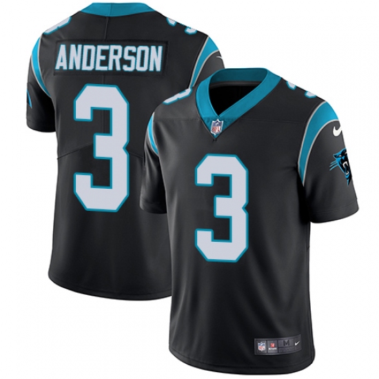 Youth Nike Carolina Panthers #3 Derek Anderson Black Team Color Vapor Untouchable Limited Player NFL Jersey - Ujersey