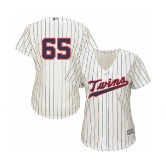 Women's Minnesota Twins #65 Trevor May Authentic Cream Alternate Cool Base Baseball Player Jersey - Ujersey
