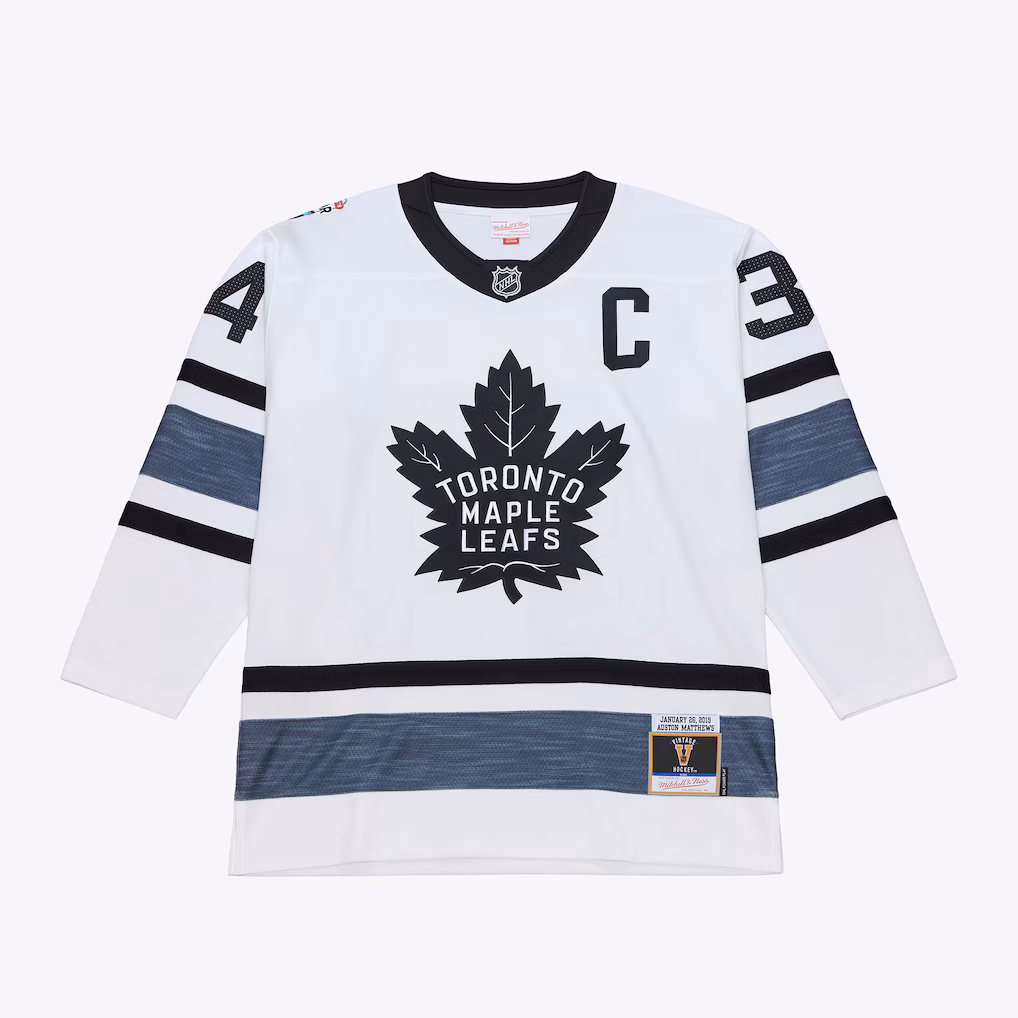 Men's Auston Matthews Mitchell & Ness White 2019 All-Star Game Power Play Jersey