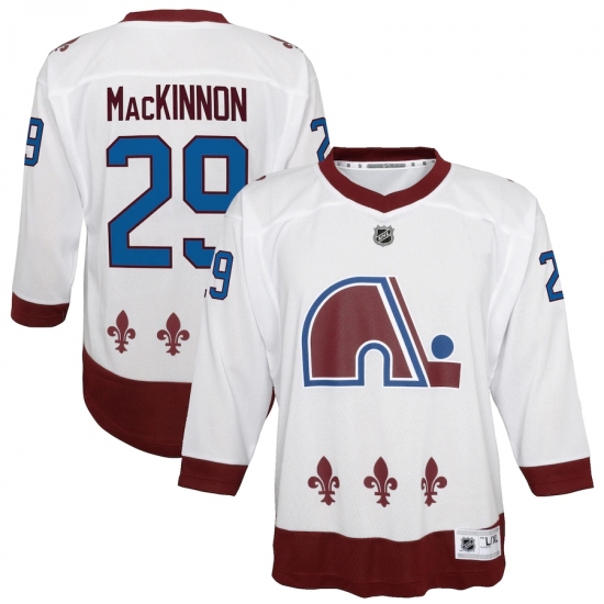 Youth Colorado Avalanche #29 Nathan MacKinnon White 2020-21 Special Edition Replica Player Jersey - Ujersey