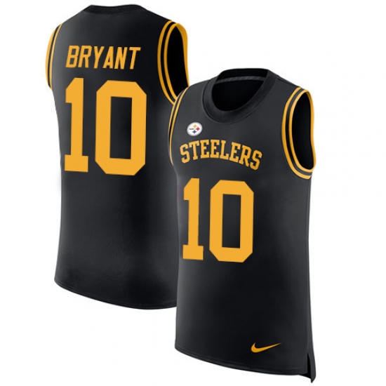 Men's Nike Pittsburgh Steelers #10 Martavis Bryant Limited Black Rush Player Name & Number Tank Top NFL Jersey - Ujersey