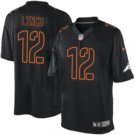 Men's Nike Denver Broncos #12 Paxton Lynch Limited Black Impact NFL Jersey - Ujersey