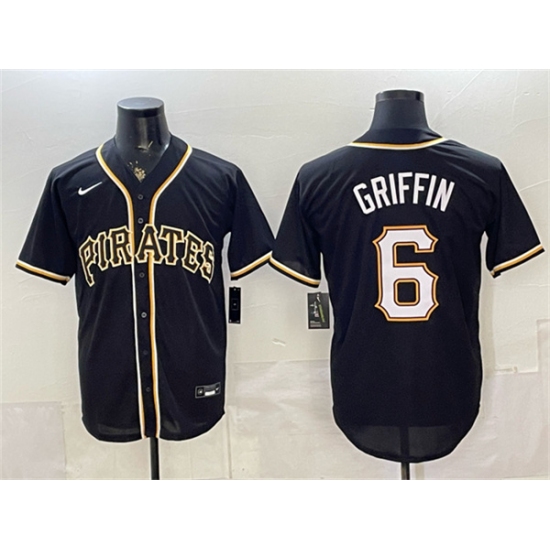Men's Pittsburgh Pirates #6 Konnor Griffin 2026 Fashion Black Out Stitched Baseball Jersey - Ujersey