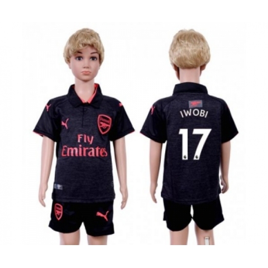 Arsenal #17 Iwobi Sec Away Kid Soccer Club Jersey