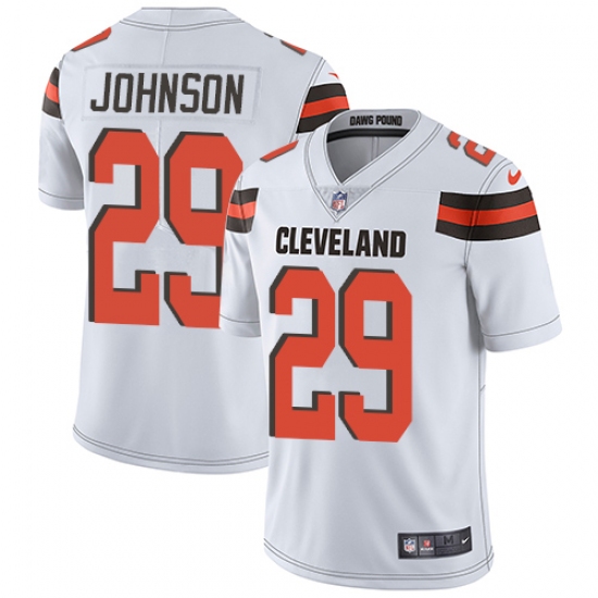 Men's Nike Cleveland Browns #29 Duke Johnson White Vapor Untouchable Limited Player NFL Jersey - Ujersey