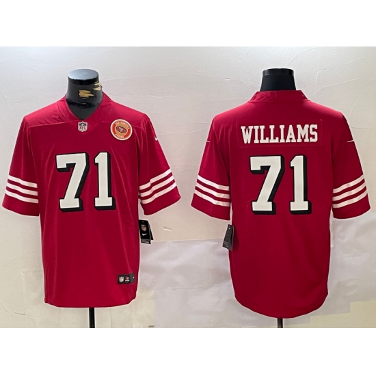 Mens San Francisco 49ers #71 Trent Williams Red Vapor Untouchable Limited Stitched Football Jersey - Ujersey