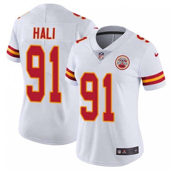 Women's Nike Kansas City Chiefs #91 Tamba Hali Elite White NFL Jersey - Ujersey