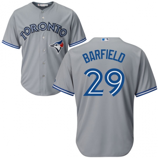 Youth Majestic Toronto Blue Jays #29 Jesse Barfield Authentic Grey Road MLB Jersey - Ujersey