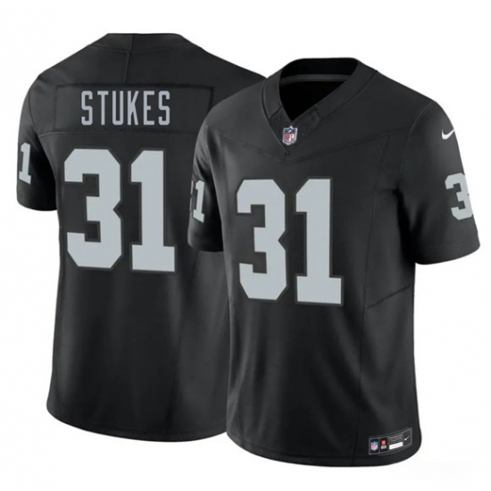 Men's Las Vegas Raiders #31 Treydan Stukes Black 2026 F.U.S.E. Vapor Untouchable Limited Football Stitched Jersey - Ujersey