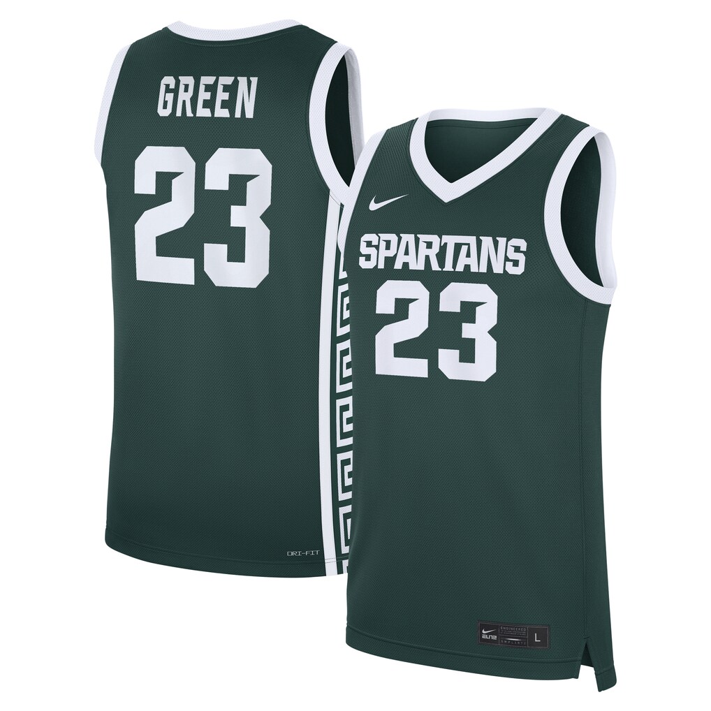 Men's Nike Draymond Green Green Michigan State Spartans Road Replica Basketball Jersey - U-jersey
