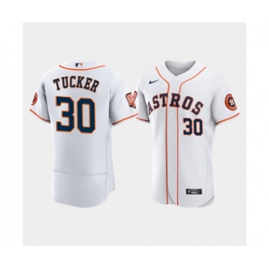 Men's Houston Astros #30 Kyle Tucker White 60th Anniversary Flex Base Stitched Baseball Jersey - Ujersey