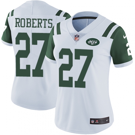 Women's Nike New York Jets #27 Darryl Roberts White Vapor Untouchable Limited Player NFL Jersey - Ujersey