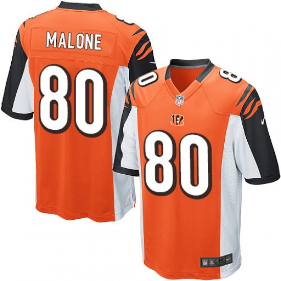 Men's Nike Cincinnati Bengals #80 Josh Malone Game Orange Alternate NFL Jersey - Ujersey