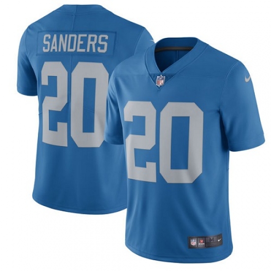 Men's Nike Detroit Lions #20 Barry Sanders Limited Blue Alternate Vapor Untouchable NFL Jersey - Ujersey