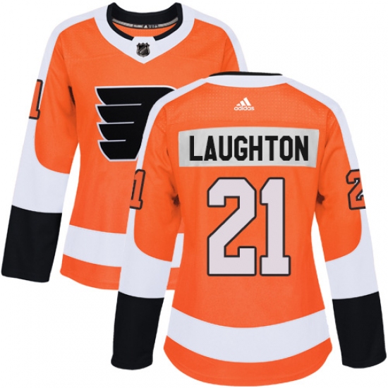 Women's Adidas Philadelphia Flyers #21 Scott Laughton Authentic Orange Home NHL Jersey - Ujersey