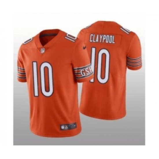 Men Chicago Bears #10 Chase Claypool Orange Vapor Untouchable Limited Stitched Football Jersey - Ujersey