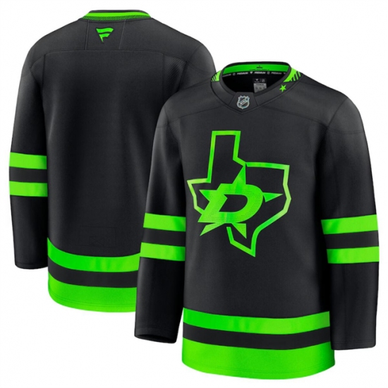 Men's Dallas Stars Blank Black 2024-25 Alternate Stitched Hockey Jersey - Ujersey