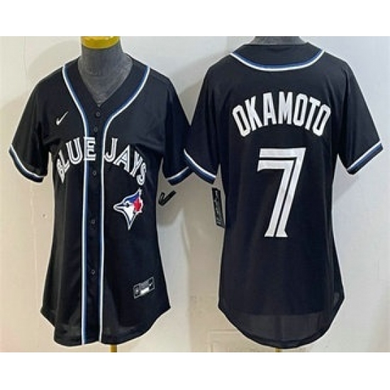 Youth Toronto Blue Jays #7 Kazuma Okamoto 2026 Black Fashion Cool Base Jersey