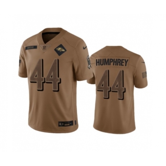 Men's Nike Baltimore Ravens #44 Marlon Humphrey 2023 Brown Salute To Service Limited Football Stitched Jersey - Ujersey