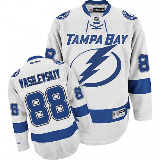 Women's Reebok Tampa Bay Lightning #88 Andrei Vasilevskiy Authentic White Away NHL Jersey - Ujersey
