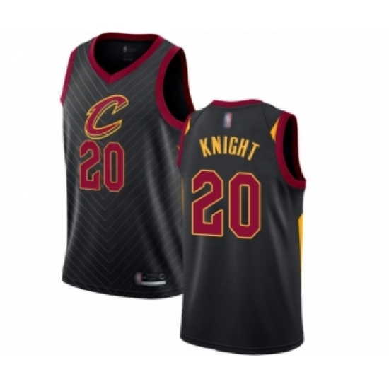 Men's Cleveland Cavaliers #20 Brandon Knight Authentic Black Basketball Jersey Statement Edition - Ujersey