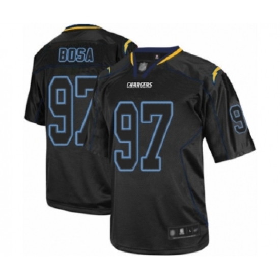 Men's Los Angeles Chargers #97 Joey Bosa Elite Lights Out Black Football Jersey - Ujersey