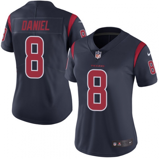 Women's Nike Houston Texans #8 Trevor Daniel Limited Navy Blue Rush Vapor Untouchable NFL Jersey - Ujersey