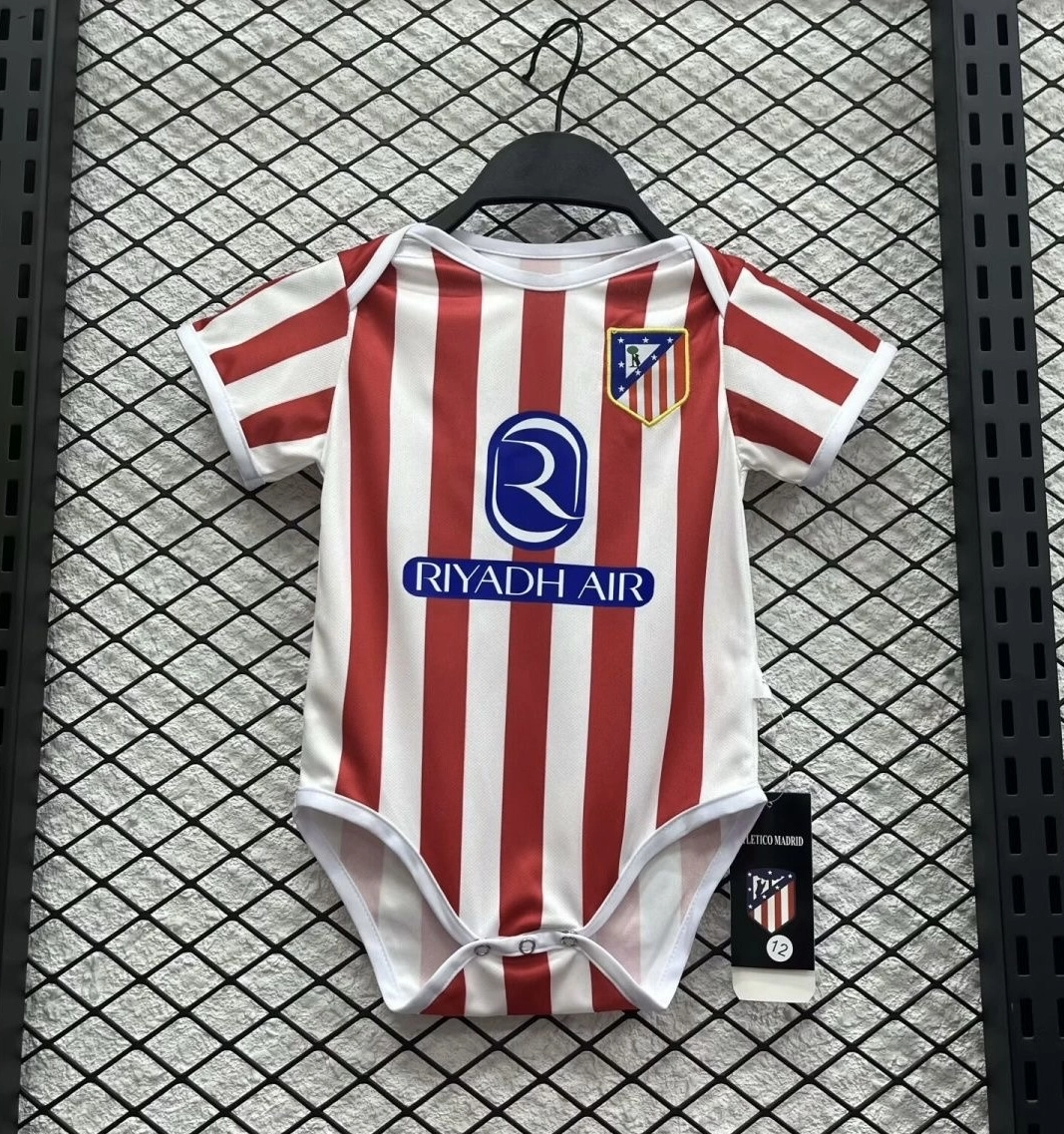 Atletico Madrid Soccer Jersey Home Baby Uniform 2025/26 - U-jersey