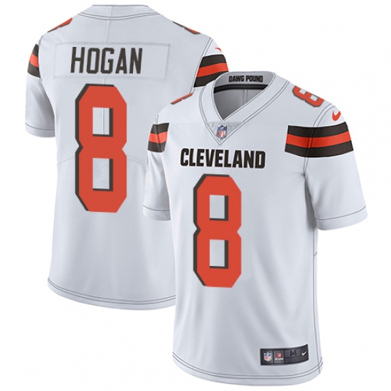 Men's Nike Cleveland Browns #8 Kevin Hogan White Vapor Untouchable Limited Player NFL Jersey - Ujersey