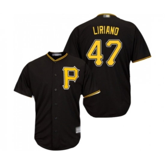 Youth Pittsburgh Pirates #47 Francisco Liriano Replica Black Alternate Cool Base Baseball Jersey - Ujersey