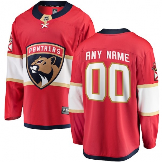 Men's Florida Panthers Fanatics Branded Red Home Breakaway Custom Jersey - Ujersey