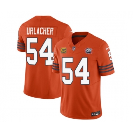 Men's Chicago Bears #54 Brian Urlacher Orange 2023 F.U.S.E. 4-star C Throwback Limited Football Stitched Game Jersey - Ujersey