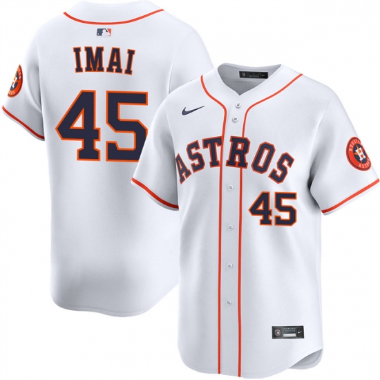 Men's Houston Astros #45 Tatsuya Imai White 2026 Home Limited Stitched Baseball Jersey - Ujersey