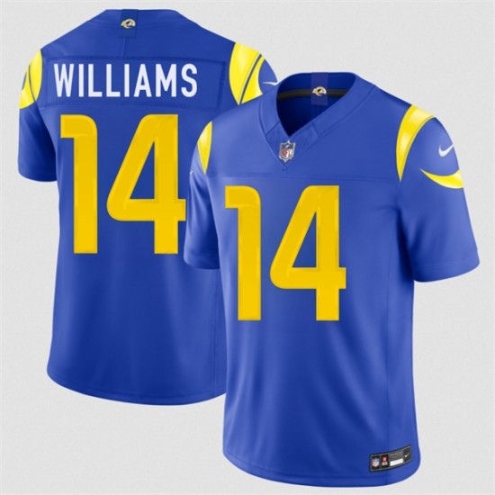 Men's Los Angeles Rams #14 Mario Williams Royal 2026 F.U.S.E. Vapor Limited Football Stitched Jersey - Ujersey