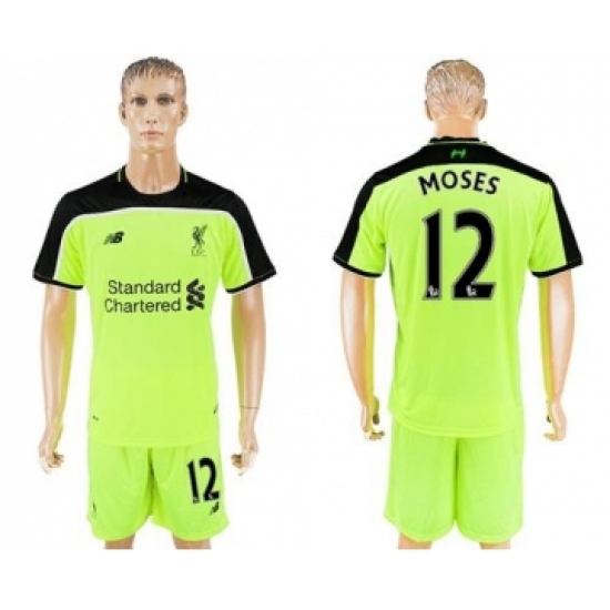 Liverpool #12 Moses Sec Away Soccer Club Jersey