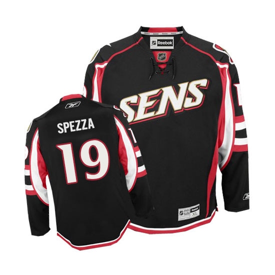 Men's Reebok Ottawa Senators #19 Jason Spezza Authentic Black Third NHL Jersey - Ujersey